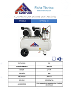 COMPRESORA DE AIRE DENTAL 50L - 2HP
